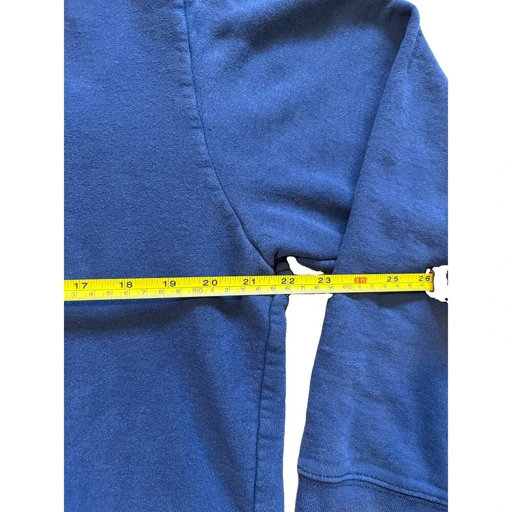 The North Face Hoodie Men Large Navy Blue Fleece Half Dome Pullover Sweatshirt